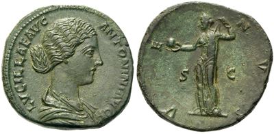 Lucilla, Sestertius Struck Under Marcus Aurelius, Rome, C. Ad 164-169; Æ (g 23,45; MM 30)