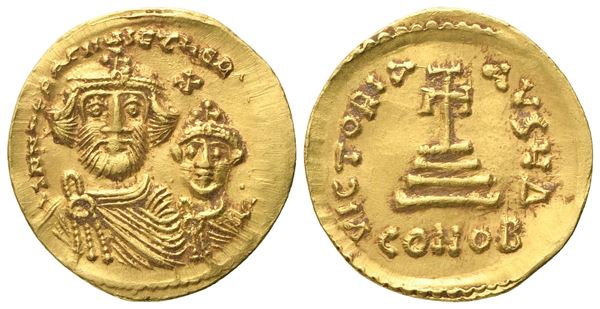 Heraclius, with Heraclius Constantine (610-641), Solidus, Constantinopolis; AV (4,51 g; 19,5 mm; 6 h)