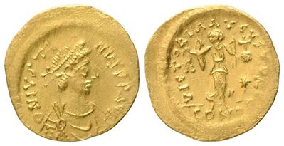 Justin II (565–578), Tremissis di Constantinopolis