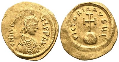 Heraclius (610-641), Semissis, Constantinople; Av (2,19 G; 18 MM; 6 H)
