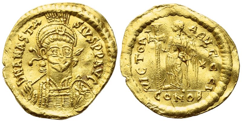 Anastasius i (491-518), Solidus, Constantinople; Av (4,47 G; 21 MM; 7 H)