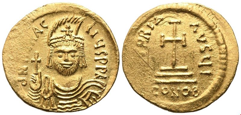 Eraclio (610-641), Solidus in oro, Costantinopoli