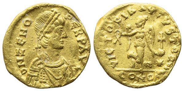 Zeno (476-491), Tremissis, Constantinople; AV (1,34 g; 12,7 mm; 6 h)
