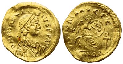 Anastasius (491-518), Semis; Constantinople Mint; Av (2,16 G; 17,4 MM; 6 H)