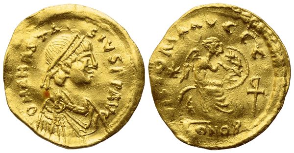 Anastasius (491-518), Semis; Constantinople mint; AV (2,16 g; 17,4 mm; 6 h)