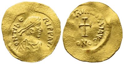 Maurice (582-602), Tremissis, Constantinople; Av (1,38 G; 15,7 MM; 6 H)