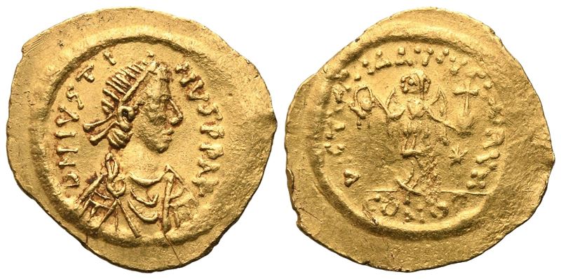 Justinin II (565-578), Tremissis, Costantinopoli