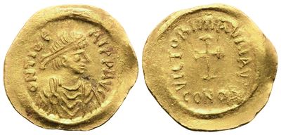 Maurice Tiberius (582–602), Tremissis, Constantinopolis