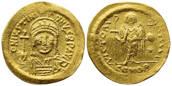 Justinian I (527-565), Solidus, Constantinople; AV (4,39 g; 19,7 mm; 6 h)