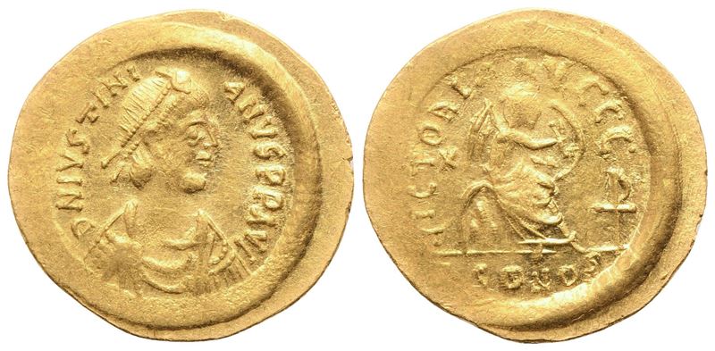 Justinian I (527–565), Semissis, Costantinopoli, AV