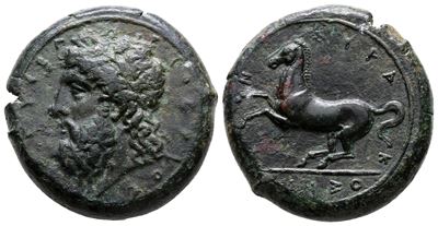 Sicily, Syracuse, C. 339/8-334 Bc. Æ Dilitron (27 MM, 21.21 G).