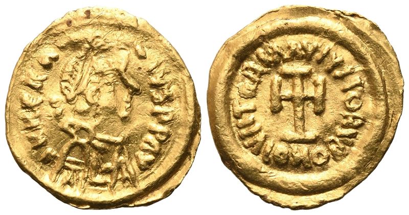 Heraclius (610-641), Tremissis di Ravenna (c. 610-613), AV
