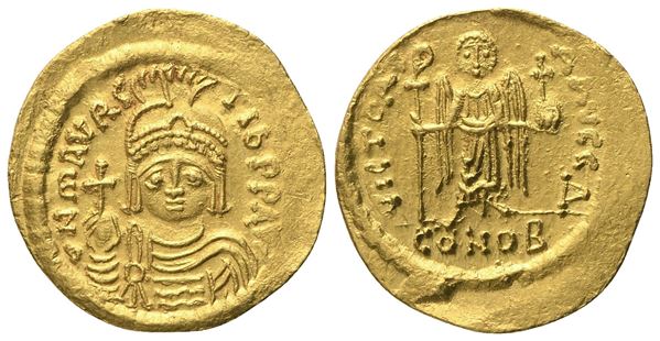 Maurice Tiberius (582-602), Solidus, Constantinopolis; AV (4,44 g; 20,4 mm; 6 h)