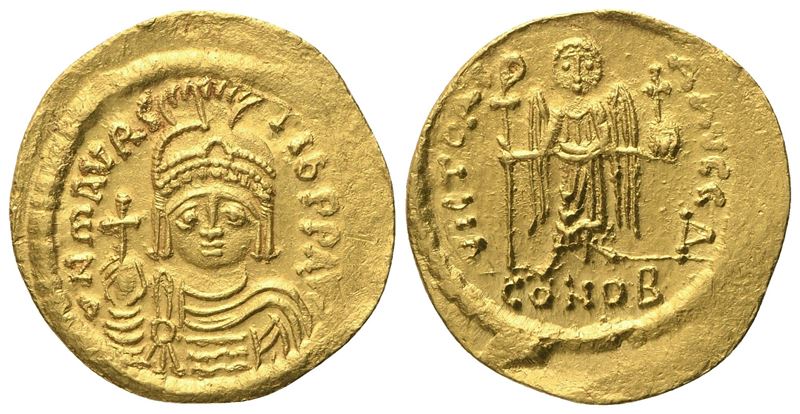Maurice Tiberius (582–602), Solidus — Constantinopolis, AV