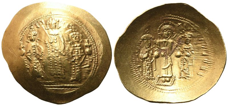 Romanos IV Diogenes e famiglia, Histamenon in oro (AV), Costantinopoli, 1068-1071