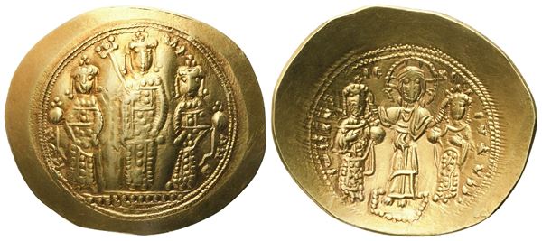 Romanos IV Diogenes (1068-1071), with Eudocia, Michael VII, Constantius and Andronicus, Histamenon nomisma, Constantinopolis; AV (4,28 g; 28 mm; 6 h)