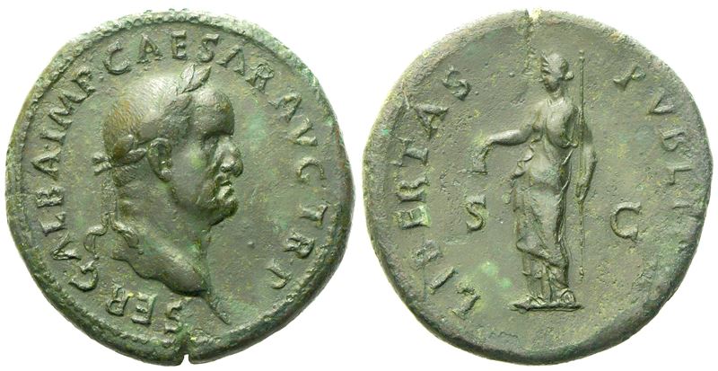 Galba (68-69), Sestertius, Rome, October AD 68; Æ (g 26,89; mm 34)