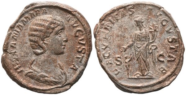 Julia Mamaea, Sestertius struck under Severus Alexander, Rome, c. 232;  Æ (19,89 g; 30,4 mm; 6 h)