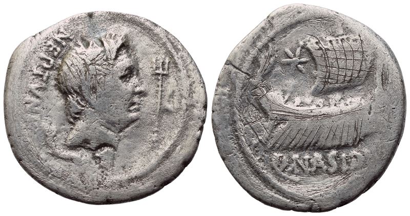Sextus Pompey And Q. Nasidius, Denarius, Massalia, 42-38 Bc; Ar (2,95 G; 18,5 MM; 3 H)