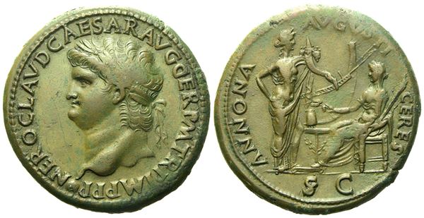 Nero (54-68), Sestertius, Lugdunum, c. AD 65; Æ (g 22,75; mm 35)