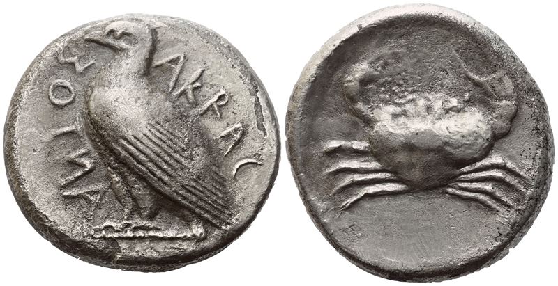 Sicily, Akragas, Tetradrachm, 471-430 Bc; Ar (17,24 G; 24,5 MM; 4 H)