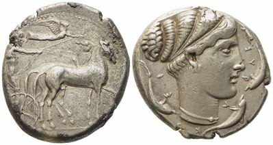 Sicily, Syracuse, Second Democracy (466-405 Bc), Tetradrachm; Ar (17,65 G; 27 MM)