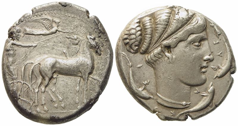 Sicily, Syracuse, Second Democracy (466-405 Bc), Tetradrachm; Ar (17,65 G; 27 MM)