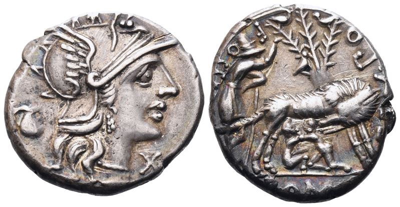 Sex. Pompeius Fostlus, Denarius, 137 BC; AR (3,93 g; 19,1 mm; 10 h)