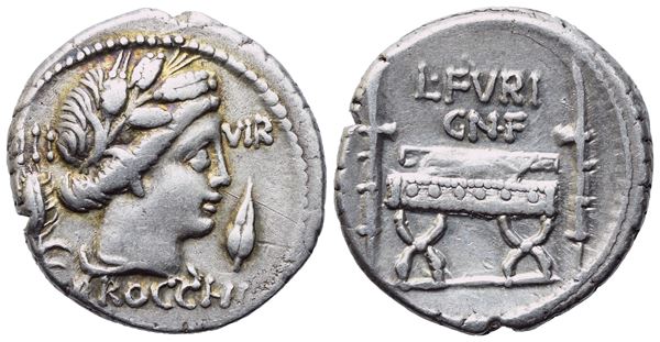 L. Furius Brocchus, Denarius, Rome, 63 BC; AR (3,89 g; 18 mm; 6 h)