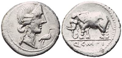 Q. Caecilius Metellus Pius, Denarius, 81 Bc; Ar (3,72 G; 18,6 MM; 6 H)