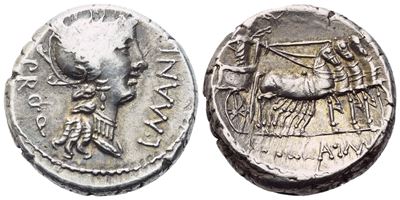 L. Manlius Torquatus, Denarius, Rome, 82 Bc; Ar (4,03 G; 16,4 MM; 6 H)