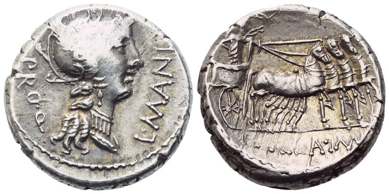 L. Manlius Torquatus, Denarius, Rome, 82 Bc; Ar (4,03 G; 16,4 MM; 6 H)
