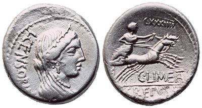 P. Crepusius, L. Censorinus And C. Limetanus, Denarius, Rome, 82 Bc; Ar (3,95 G; 17 MM; 6 H)