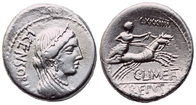 P. Crepusius, L. Censorinus And C. Limetanus, Denarius, Rome, 82 Bc; Ar (3,95 G; 17 MM; 6 H)