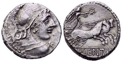 Cn. Cornelius Lentulus Marcellinus, Denarius, Rome, 88 Bc; Ar (4,15 G; 16,6 MM; 3 H)