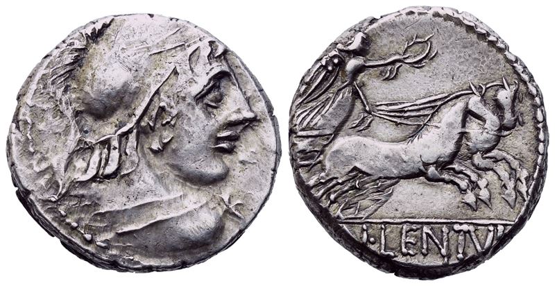 Cn. Cornelius Lentulus Marcellinus, Denarius, Rome, 88 Bc; Ar (4,15 G; 16,6 MM; 3 H)