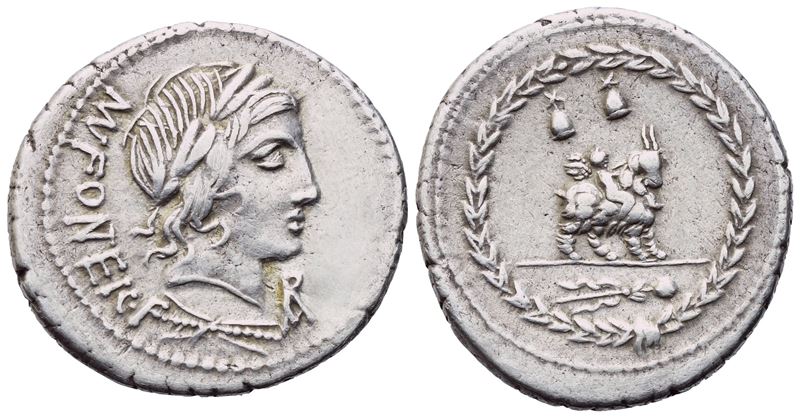 Mn. Fonteius, Denarius, Rome, 85 Bc; Ar (3,46 G; 20,6 MM; 9 H)