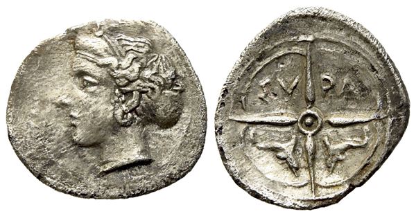 Sicily, Syracuse, Time of Dionysios I (406-367 BC), Hemilitron; AR (g 0,35; mm 10)