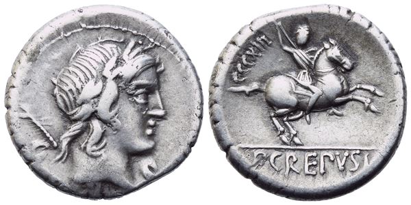 P. Crepusius, Denarius, Rome, 82 BC; AR (3,77 g; 17,8 mm; 7 h)