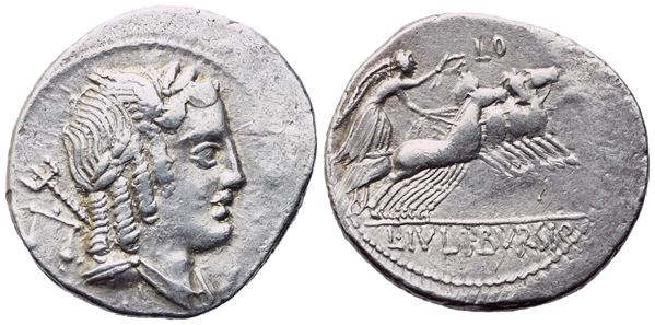 L. Iulius Bursio, Denarius, Rome, 85 BC; AR (4,06 g; 21 mm; 7 h)