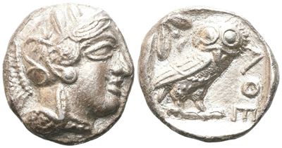 Attica, Athens, C. 454-404 Bc. Ar Tetradrachm (25mm, 16.68g).