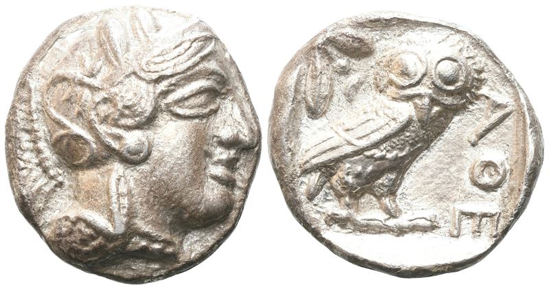 Attica, Athens, C. 454-404 Bc. Ar Tetradrachm (25mm, 16.68g).