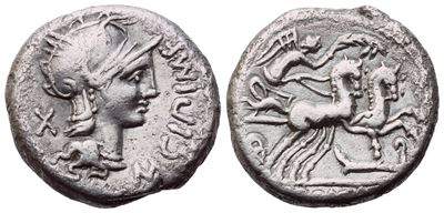 M. Cipius, Denarius, Rome, 115-114 Bc; Ar (3,85 G; 16,5 MM; 7 H)
