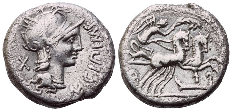 M. Cipius, Denarius, Rome, 115-114 Bc; Ar (3,85 G; 16,5 MM; 7 H)