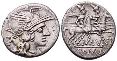 M. Iunius Silanus, Denarius, Rome, 145 Bc; Ar (3,63 G; 18,4 MM; 4 H)