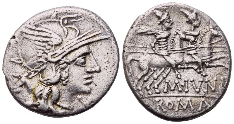 M. Iunius Silanus, Denarius, Rome, 145 Bc; Ar (3,63 G; 18,4 MM; 4 H)