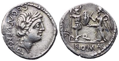 C. Egnatuleius, Quinarius, Rome, 97 Bc; Ar (1,77 G; 16 MM; 9 H)