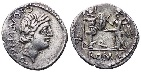 C. Egnatuleius, Quinarius, Rome, 97 BC; AR (1,77 g; 16 mm; 9 h)