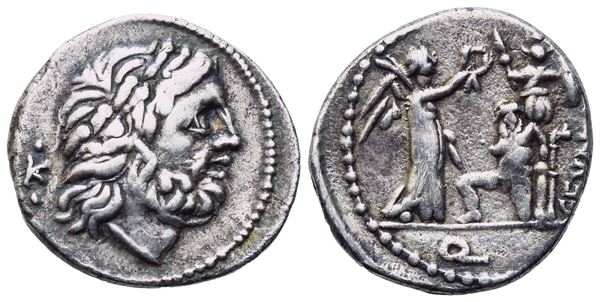 C: Fundanius, Quinarius, Rome, 101 BC; AR (1,90 g; 15,2 mm; 7 h)