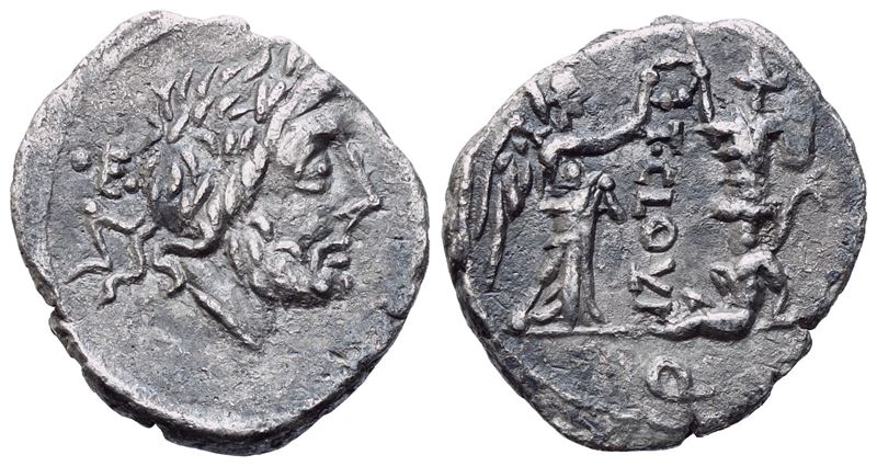 T. Cloulius (or Cloelius), Quinarius, 98 Bc; Ar (1,57 G; 16,2 MM; 12 H)